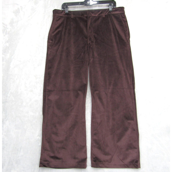 Levi’s Velvet Pants Trousers Baggy Wide Leg Mid Rise Plum Purple Color Size 33 - Picture 1 of 16